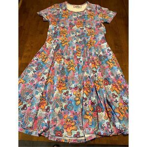 Olive and Gray Girls Gingerbread Mouse Christmas Soft Stretch Dress Pockets 14